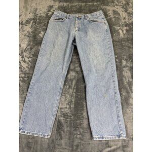 Wrangler Mens 36X29 Relaxed Fit Light Wash Denim Jeans